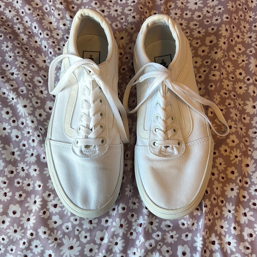White platform vans